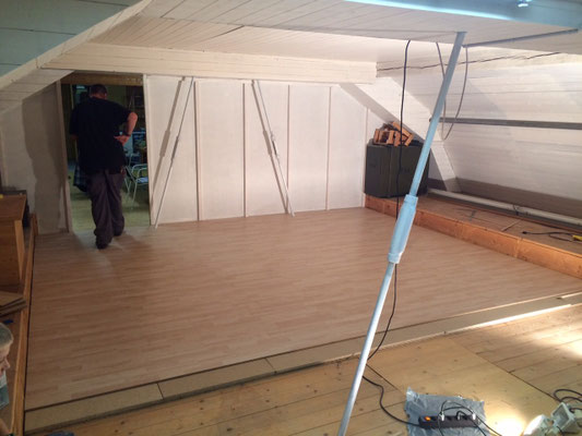 Neuer Holzboden im Luftpistolenstand